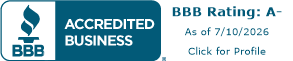 BBB Accredited Business, Rating A-