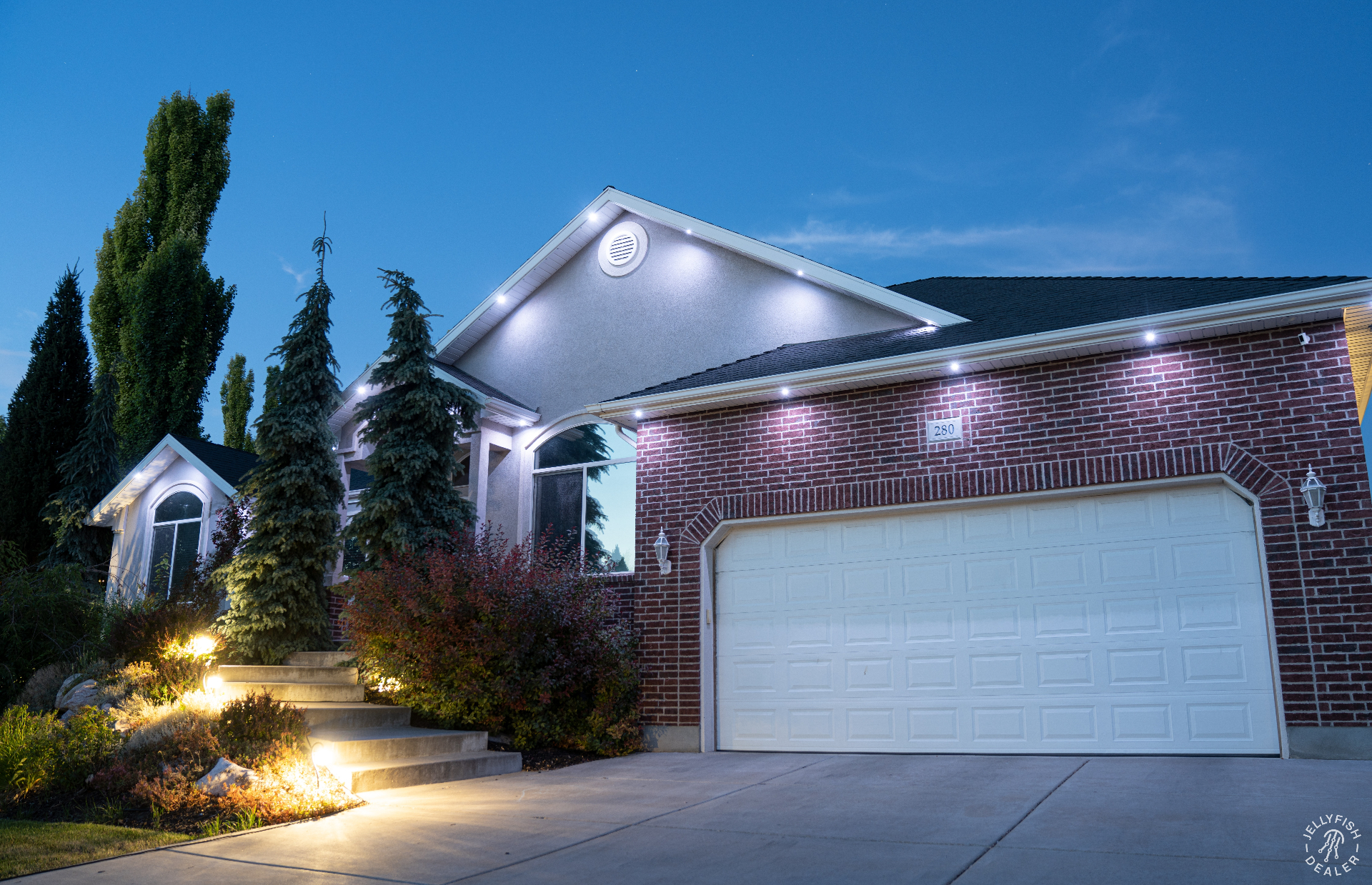 Hamilton Home Accents installation, night view