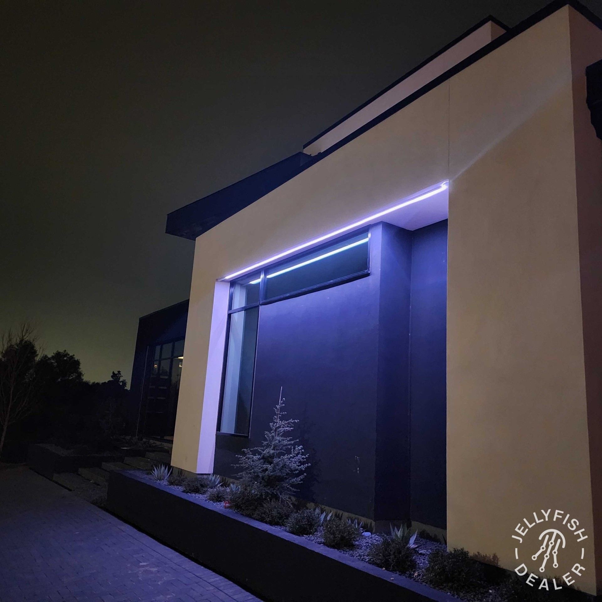 Clean linear glow at dusk