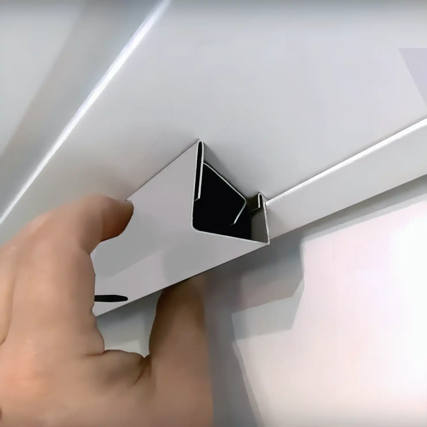 Canted track install example
