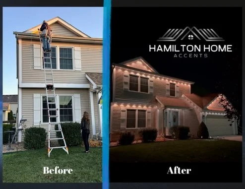Hamilton Home Accents Govee lighting before and after