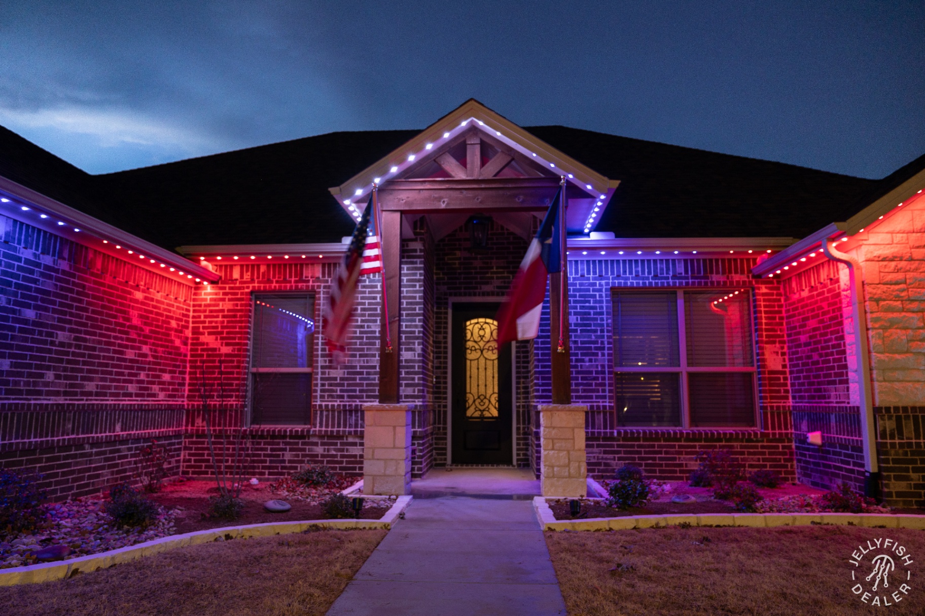 Patriotic red, white & blue