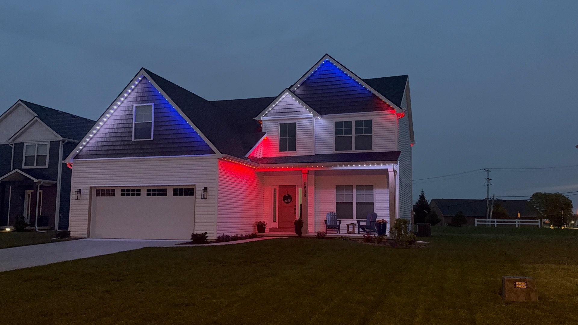 Patriotic red white and blue