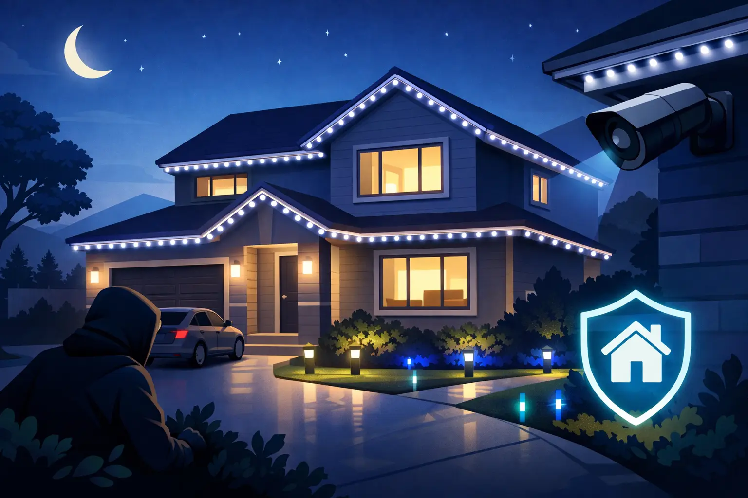 Can Permanent Lights Increase Security at Home?